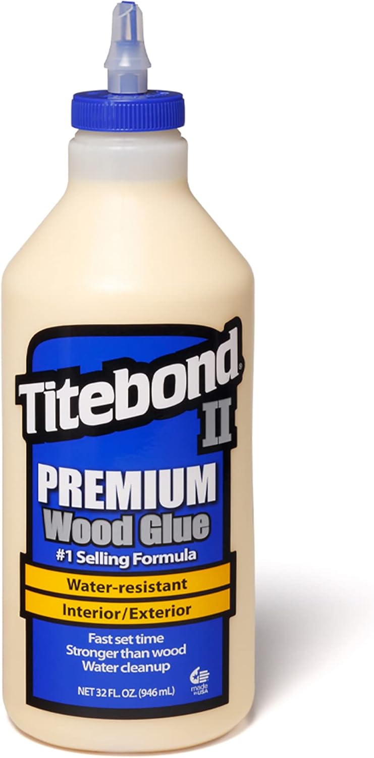 Titebond II Premium PVA wood glue for cabinet and furniture assembly