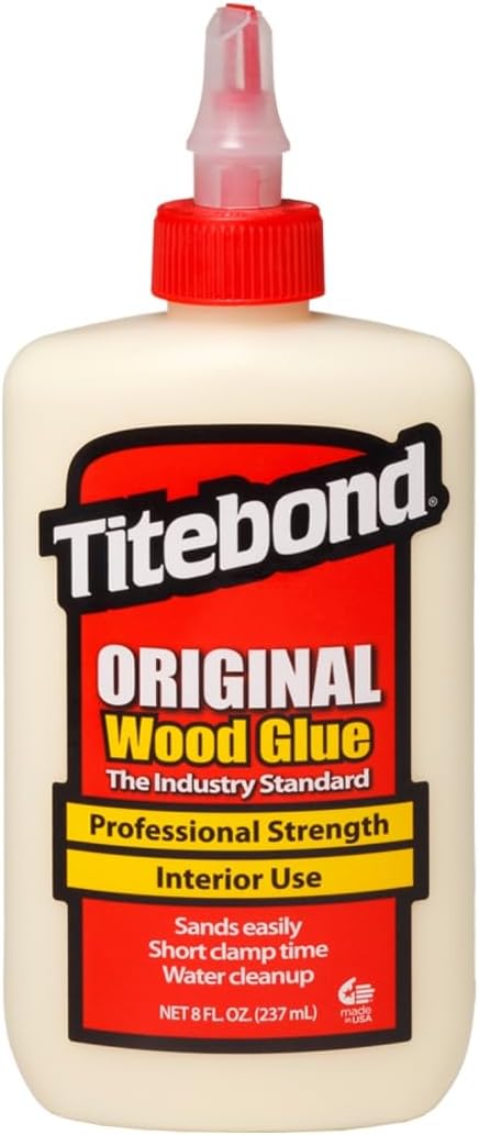 Titebond Original yellow wood glue for interior furniture and cabinet assembly